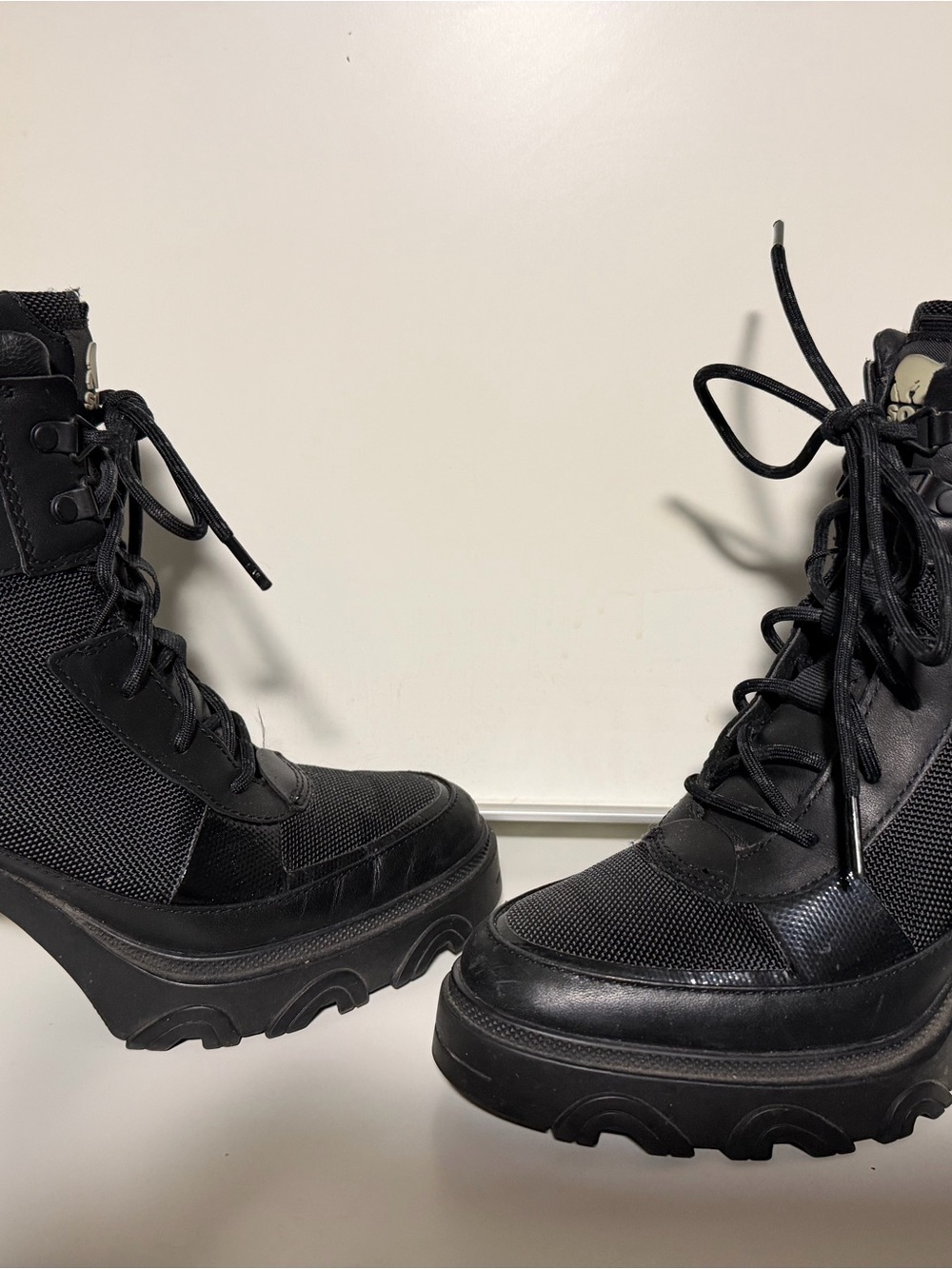 Sorel Black Platform Lace-Up Ankle Boots - Women's - Picture 2 of 5